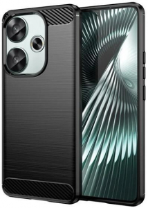 Gigapack Xiaomi Poco F6 szálcsiszolt, karbon mintás tok fekete (GP-158642)