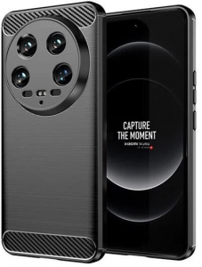 Gigapack Xiaomi 14 Ultra szálcsiszolt, karbon mintás tok fekete (GP-156119)