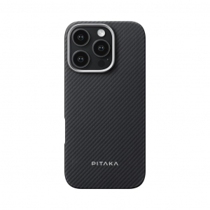 Pitaka Ultra-Slim Twill Apple iPhone 16 Pro Max tok MagSafe rögzítéssel fekete/szürke (KI1601PMA)