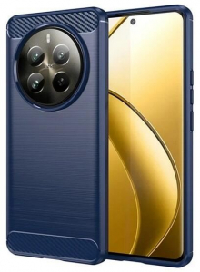 Gigapack Realme 12 Pro Plus szálcsiszolt, karbon mintás tok sötétkék (GP-155884)