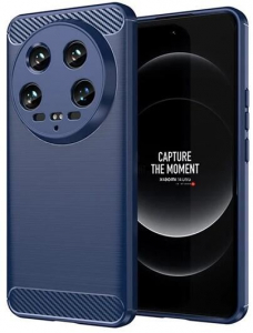 Gigapack Xiaomi 14 Ultra szálcsiszolt, karbon mintás tok sötétkék (GP-156121)