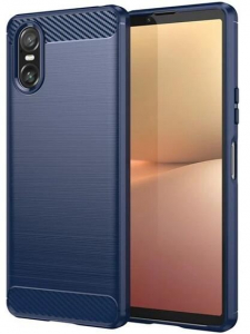 Gigapack Sony Xperia 10 VI sz&aacute;lcsiszolt, karbon mint&aacute;s tok s&ouml;t&eacute;tk&eacute;k (GP-159150)