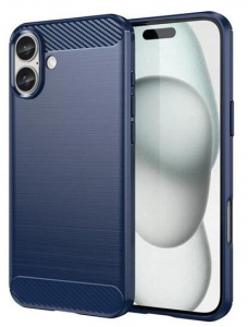 Gigapack Apple iPhone 16 Plus sz&aacute;lcsiszolt, karbon mint&aacute;s tok s&ouml;t&eacute;tk&eacute;k (GP-160162)