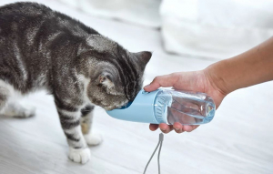 Dogness D02 kisállat utazó itató 400ml kék (843775108775)