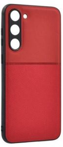 Gigapack Samsung Galaxy S23 Plus (SM-S916) mágneses, bőr hatású, csíkos mintás tok piros (GP-134710)