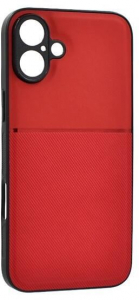 Gigapack Apple iPhone 16 Plus mágneses, bőr hatású, csíkos mintás tok piros (GP-159951)