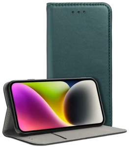Gigapack Xiaomi 14T bőr hatású fliptok sötétzöld (GP-163111)