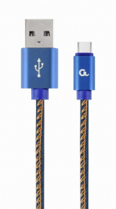 Gembird Premium USB Type-C - USB-A kábel 2m kék (CC-USB2J-AMCM-2M-BL)