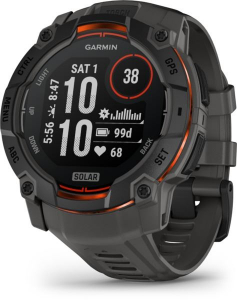 Garmin Instinct 3 50mm SOLAR okosóra fekete, sötétszürke szíjjal (010-02935-00)