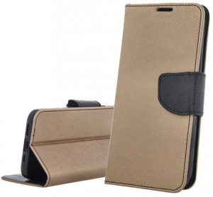 Gigapack Samsung Galaxy S24 FE (SM-S721) kártyazsebes fliptok aranyszínű-fekete (GP-161682)
