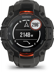 Garmin Instinct 3 50mm SOLAR okosóra fekete, sötétszürke szíjjal (010-02935-00)