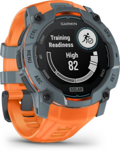 Garmin Instinct 3 50mm SOLAR okosóra szürke, narancssárga szíjjal (010-02935-01)