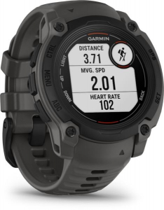 Garmin Instinct E 45mm okos&oacute;ra fekete, s&ouml;t&eacute;tsz&uuml;rke sz&iacute;jjal (010-02933-00)