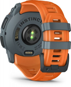 Garmin Instinct 3 50mm SOLAR okosóra szürke, narancssárga szíjjal (010-02935-01)