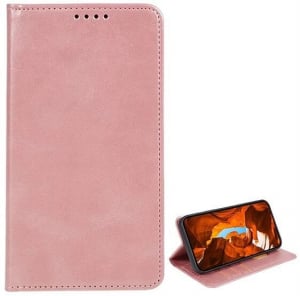 Gigapack T Phone 2 5G koptatott bőr hatású fliptok rozéarany (GP-159670)