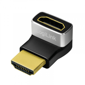 Logilink HDMI adapter, A/M - A/F, 270  szögben, 8K/60 Hz, fekete/szürke (AH0007A)