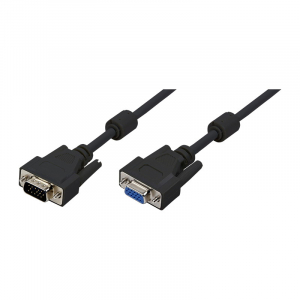 Logilink VGA kábel, HD15/M   HD15/F, 1080p, 2x ferrit, 5 m (CV0006)