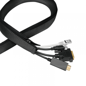 Logilink K&aacute;belh&uuml;vely cipz&aacute;rral, Poli&eacute;szter, O 50 mm, fekete, 5 m (KAB0083)