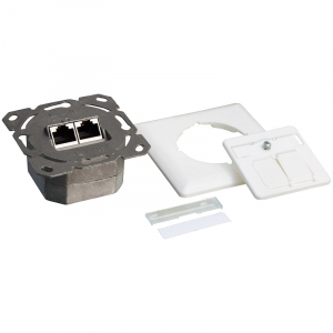 Logilink Cat.6A  2xRJ45 STP, v&iacute;zszintes, jelző feh&eacute;r (NP0123)