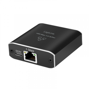 Logilink Gigabit Ethernet Eloszt&oacute; 1-2, 1000 Mbit/s, USB t&aacute;pell&aacute;t&aacute;ssal (NS0011)