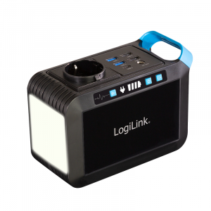 Logilink Hordozhat&oacute; erőmű, 80 W, 24 000 mAh, 7x kimenet, IP20, fekete/k&eacute;k (PPS0080)