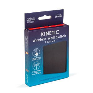 Delight Kinetic fali kapcsoló 1 körös fekete (55352BK)
