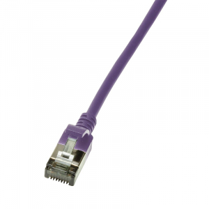 Logilink Patch cable Cat.6A STP TPE SlimLine violet 0,3m (CQ9019S)
