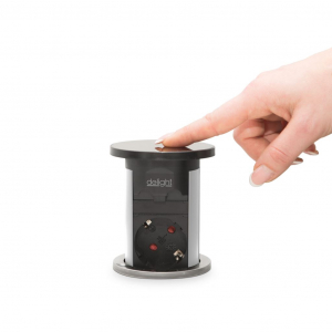 Delight motoros rejtett elosztó 3 aljzat + USB-A/USB-C csatlakozó (20451S)
