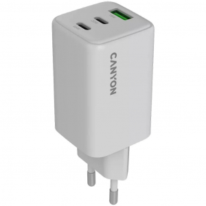 Canyon CNS-CUW65ACC h&aacute;l&oacute;zati t&ouml;ltő GaN 65W USB-A+ 2xUSB-C feh&eacute;r