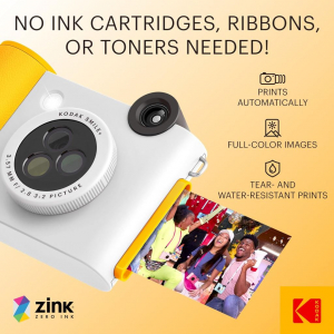 Kodak Smile+ instant fényképezőgép fehér-sárga (KO-RODSMPCAMW)