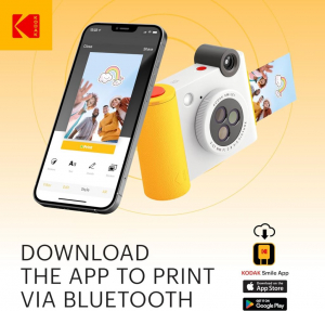 Kodak Smile+ instant fényképezőgép fehér-sárga (KO-RODSMPCAMW)