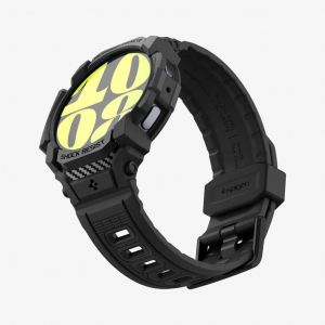 Spigen Rugged Armor Pro Samsung Watch 7 (40mm) védőtok szíjjal fekete (ACS08336)