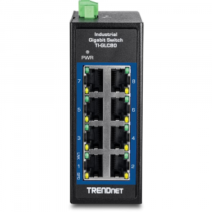 TRENDnet TI-GLC80 DIN-sínre szerelhető ipari switch