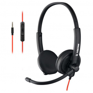 Bluestork MC301 Office headset fekete-piros