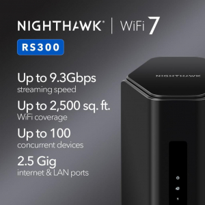 Netgear Nighthawk RS300 WiFi 7 Tri-Band router (RS300-100EUS)