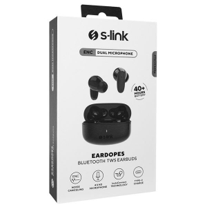 S-link SL-TWS08 Bluetooth fülhallgató fekete (40725)