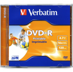 Verbatim DVD-R 4.7GB 16x nyomtatható DVD lemez
