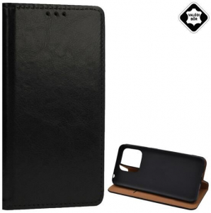 Gigapack Xiaomi Redmi 12C valódi bőr fliptok fekete (GP-138765)