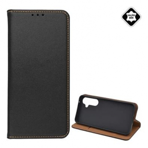 Gigapack Samsung Galaxy A15 4G (SM-A155) valódi bőr fliptok fekete (GP-151955)