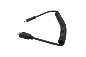 Caruba HDMI - MiniHDMI spir&aacute;l k&aacute;bel 1m fekete (CARD183881)