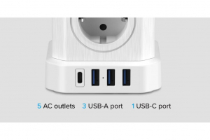Newell GaN Power Cube 9 az 1-ben töltőközpont, hosszabbító fehér (NL4385)