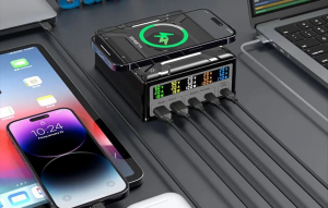 BlitzWolf BW-S28 asztali töltő 2xUSB-A, 3xUSB-C fekete