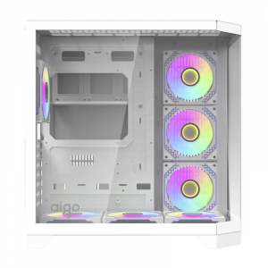 Darkflash FT418 PRO táp nélküli ablakos ház fehér + 7db ARGB ventilátor