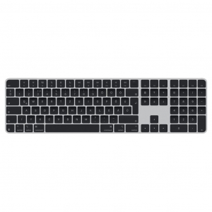 Apple Magic Keyboard Touch ID-val és számbillentyűzettel Apple chipes Mac-modellekhez (USB-C) – magyar, fekete billentyűk (MXK83MG/A)