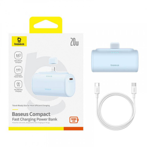 Baseus Compact Lightning Power Bank 5000mAh 20W kék (P10068307313-00)