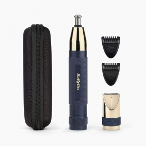 BaByliss E112E Super-X metal orr-, f&uuml;lszőrzet- &eacute;s szem&ouml;ld&ouml;k igaz&iacute;t&oacute; k&eacute;szlet k&eacute;k-aranysz&iacute;nű