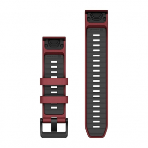 Garmin QuickFit 22 szilikon óraszíj bordó-grafitszínű (010-13392-06)