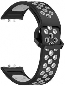 Gigapack Samsung Galaxy Fit 3 lyukacsos szilikon pótszíj fekete-sötétszürke (GP-164585)