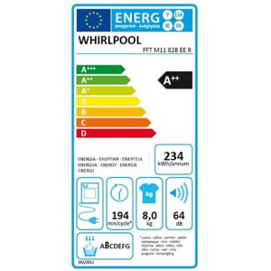 Whirlpool  FFT M11 82B EE R elöltöltős szárítógép