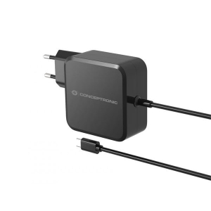 Conceptronic OZUL05BE USB-C h&aacute;l&oacute;zati t&ouml;ltő 100W fekete